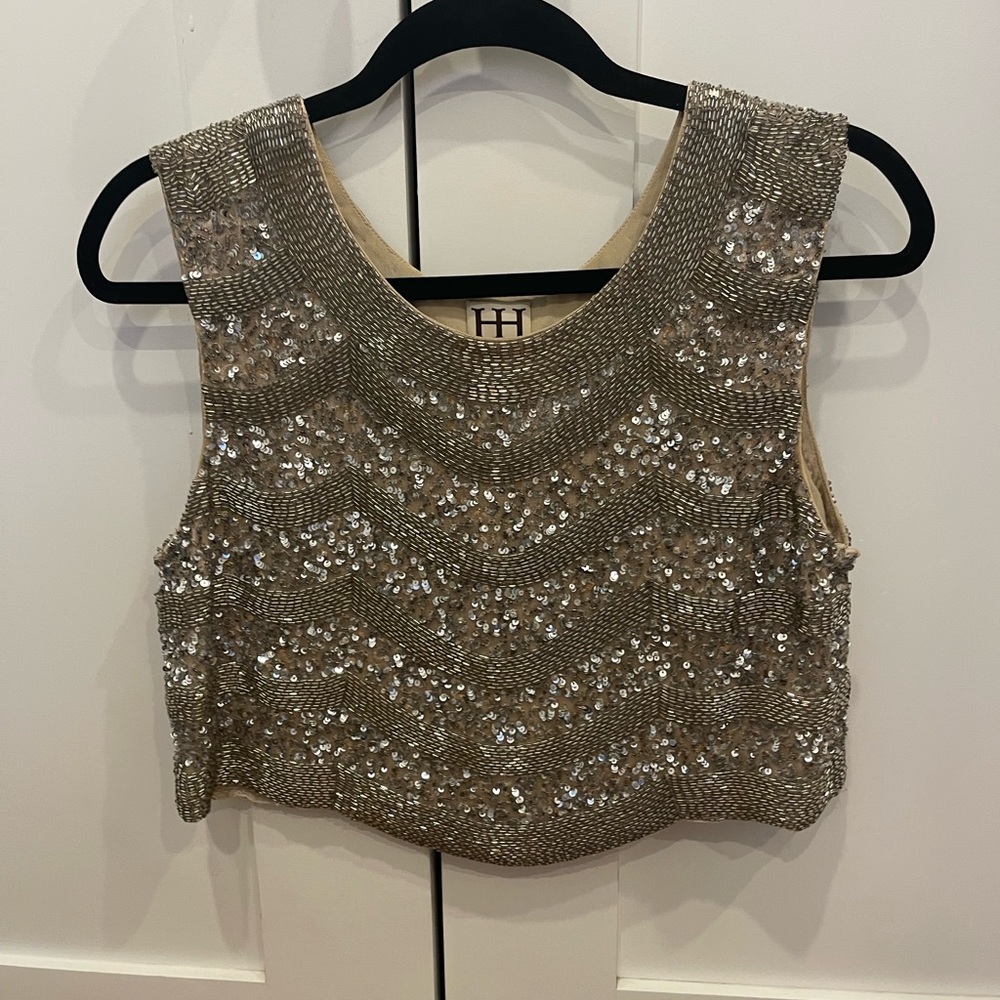 Haute hippie embellished top